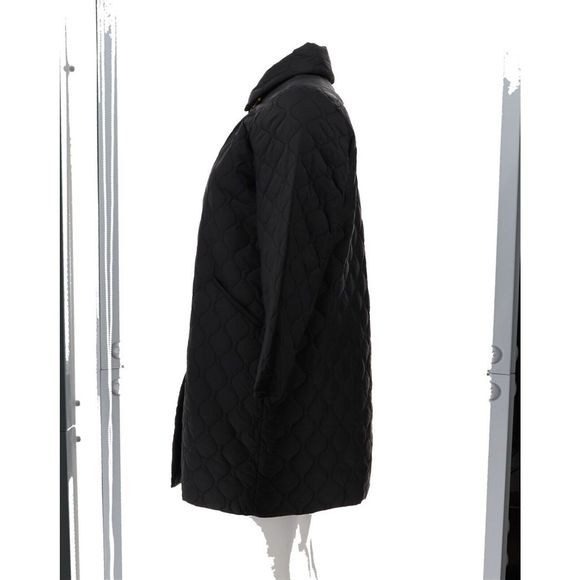 Dennis Basso Water Resistant Notched Collar Puffer Black A5232270 - Picture 3 of 9